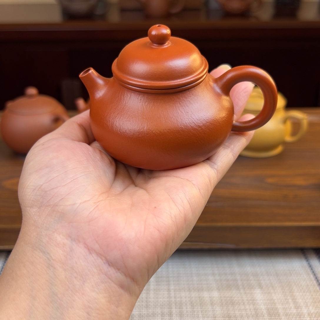 紫砂茶壶朱泥容天