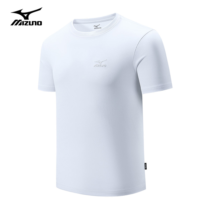 Mizuno/美津浓户外休闲冰丝短袖T恤薄男夏季速干半袖透气圆领短T