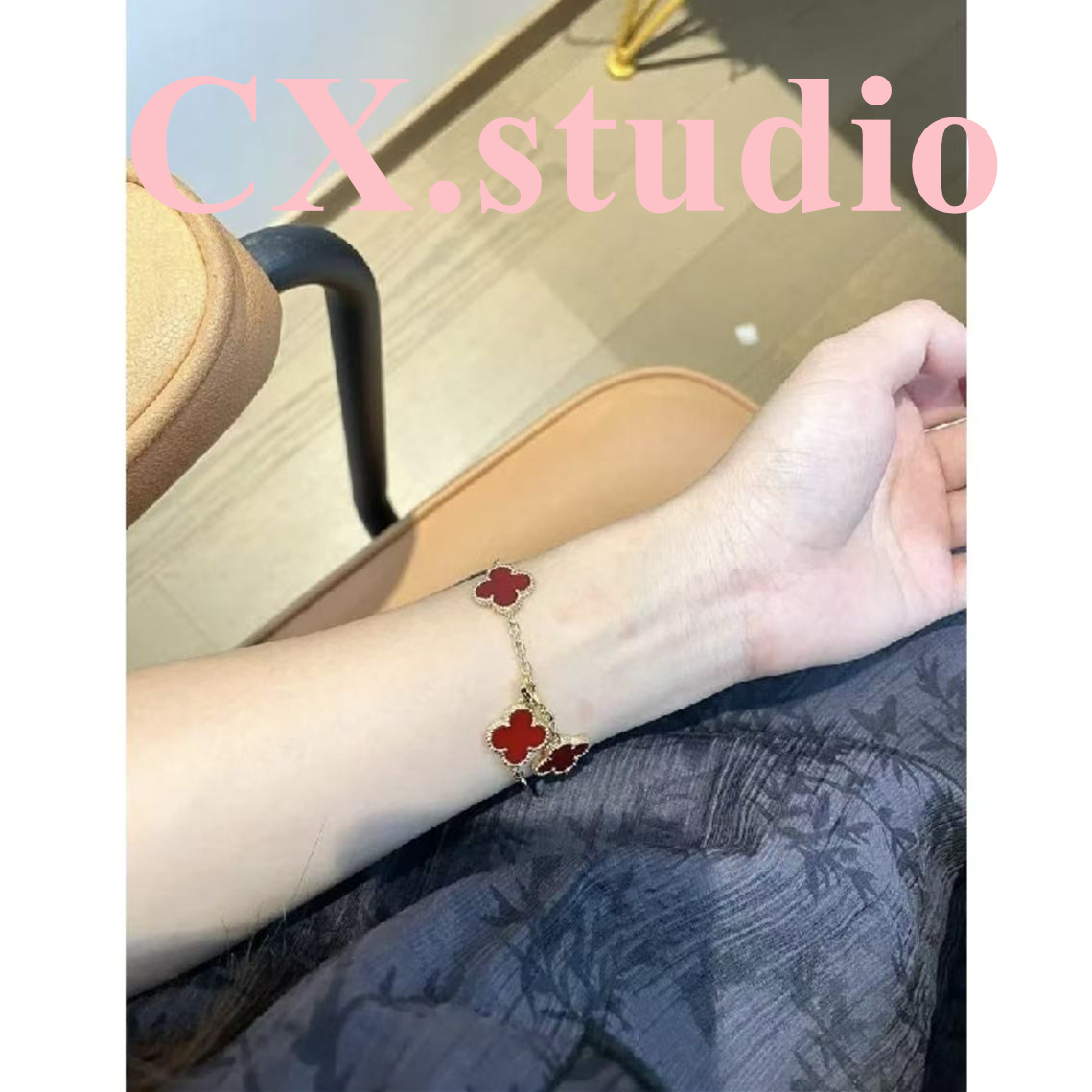 铜合金手链 红色手链 3212