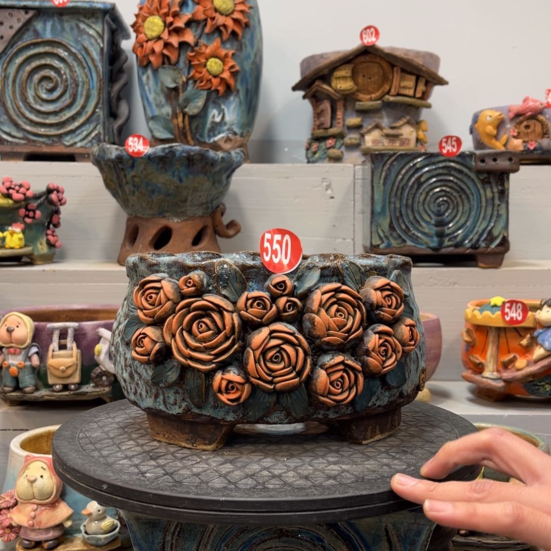 陶瓷陶然花盆特价550号