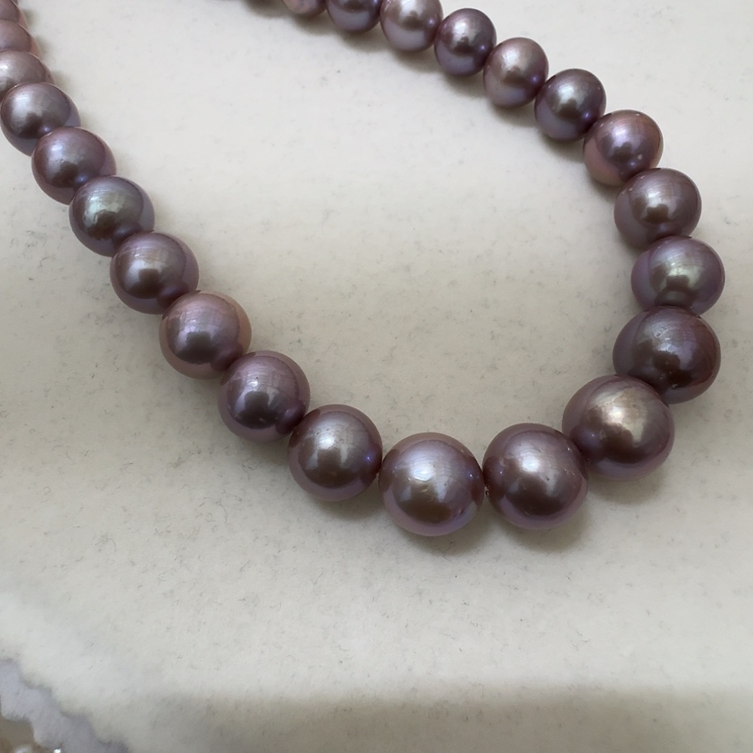 淡水珍珠颈饰银S925镶嵌10-13