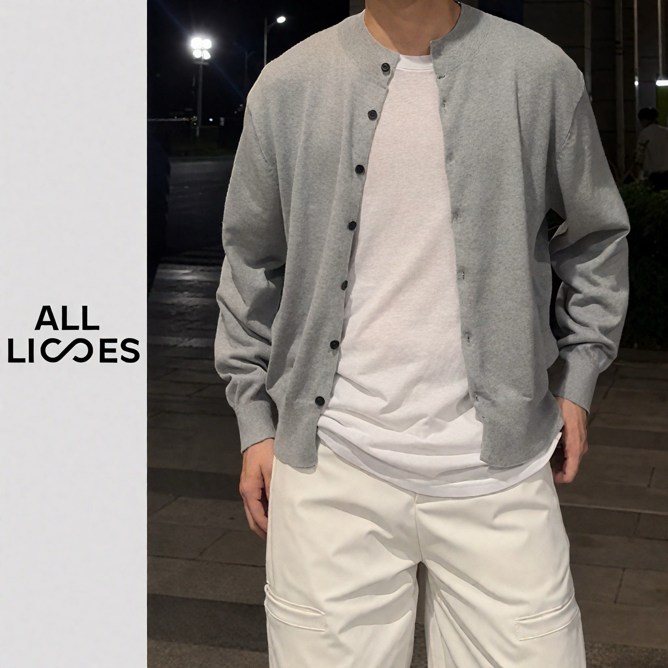 【木棉】秋季经典欧式多扣开叉高级感短版开衫针织外套51169