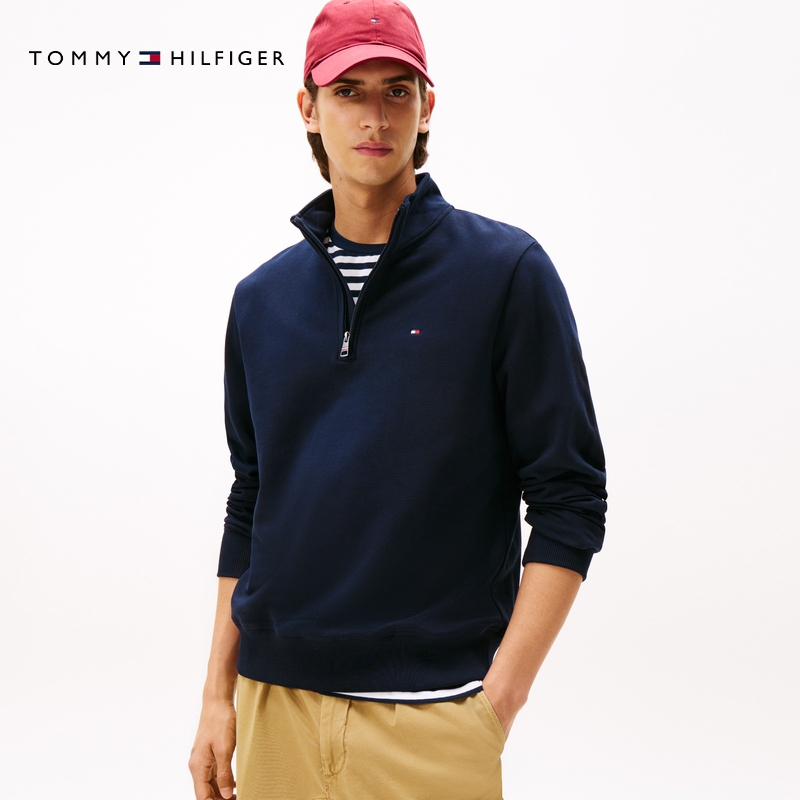 【半拉链立领】Tommy25新款秋冬男装经典绣标休闲运动服卫衣05532