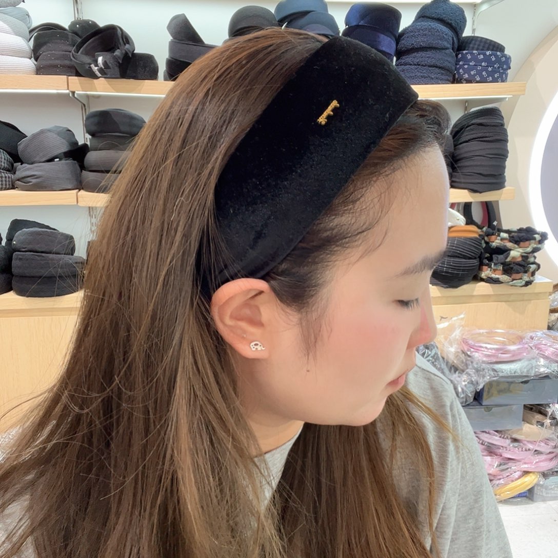 布艺非金属黑色丝绒发箍