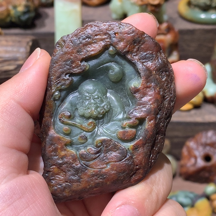 岫岩河磨玉（透闪石质玉）未镶嵌把件