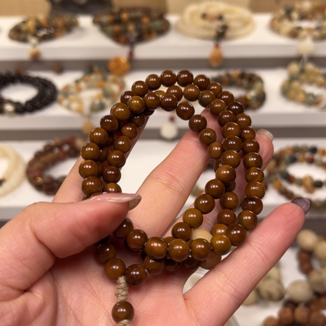 白玉菩提手串库克三圈手链