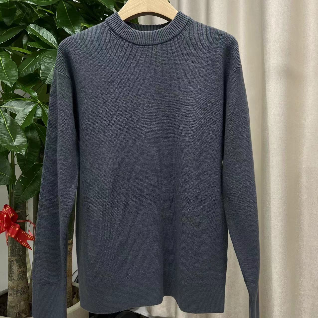 【龙爵】正品售卖休闲百搭圆领针织毛衣1075