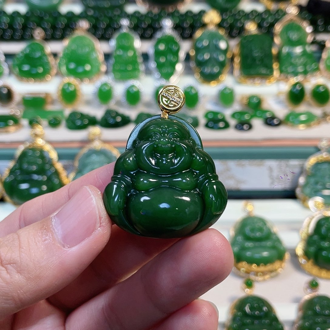 和田玉（碧玉）未镶嵌颈饰35mm