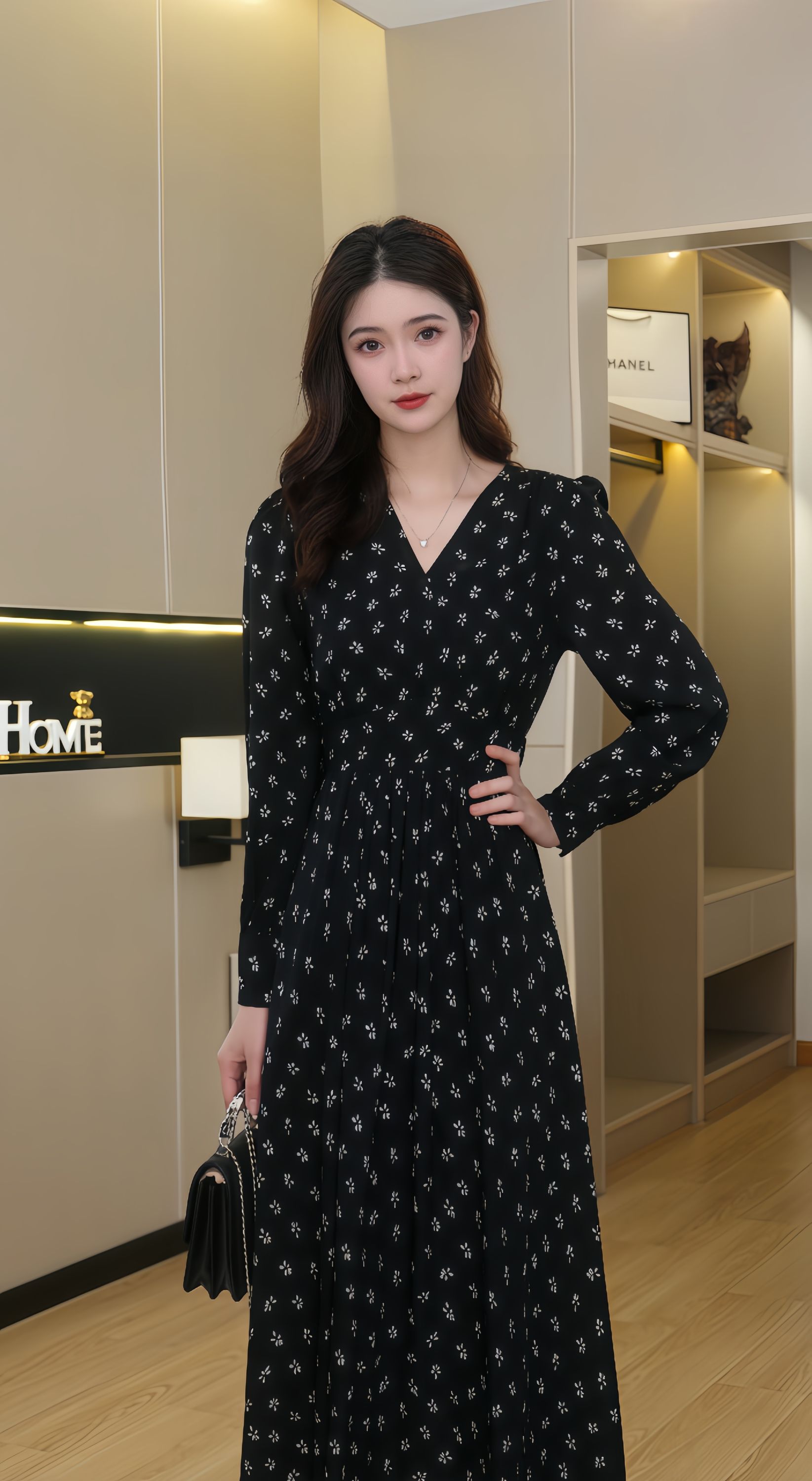 【晚风告白】2025秋季新款碎花法式气质显瘦高级感女装连衣裙