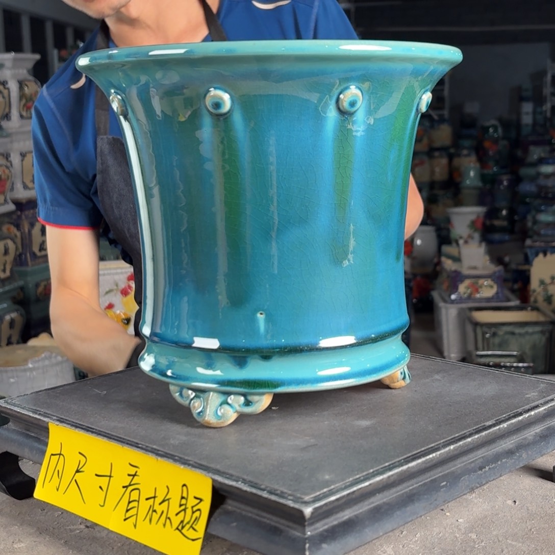 一风堂石湾花盆 内21*20小气孔