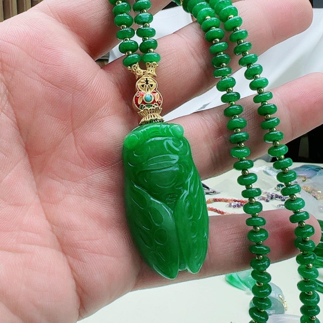 翡翠吊坠(赠链)银S925镶嵌