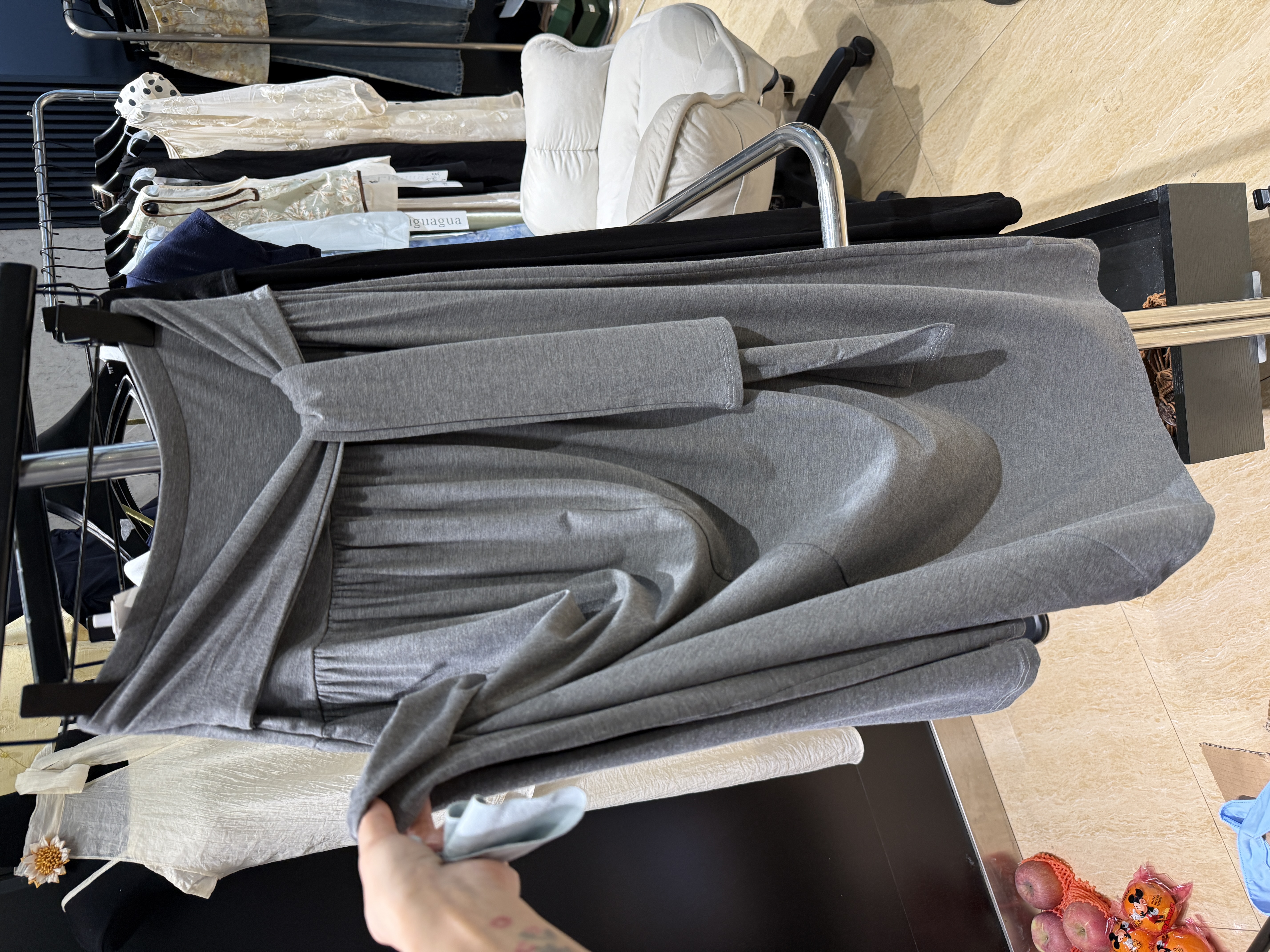 Coriander香菜 新款交叉绑带A字裙半身裙A027