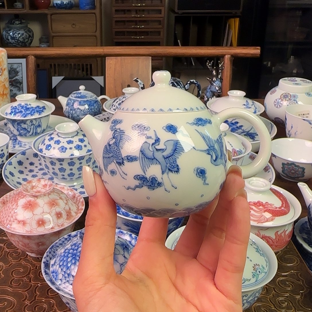 六鹤茶壶名窑口放漏