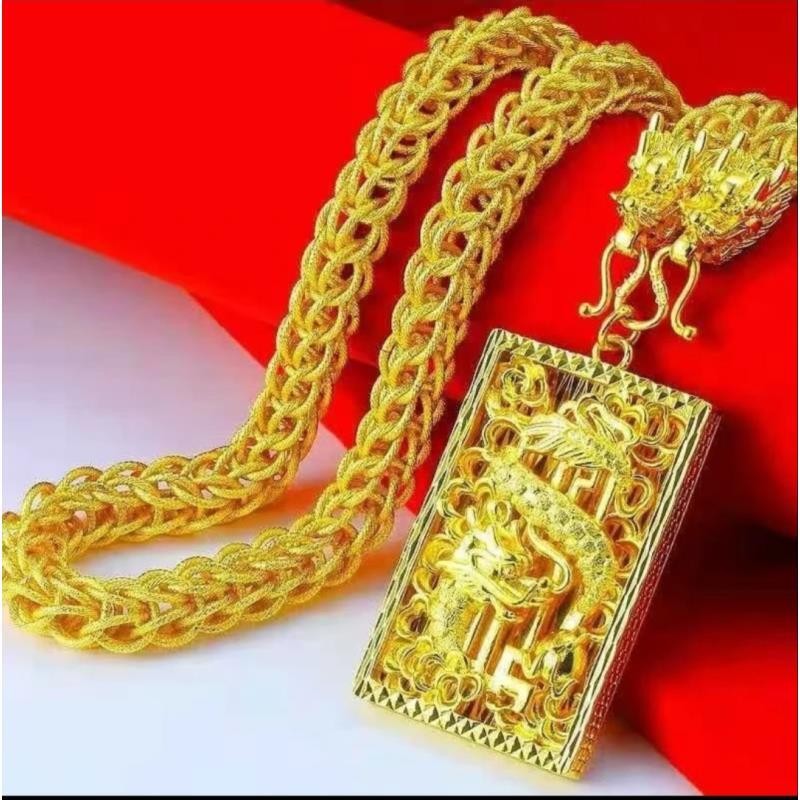 时尚 男士个性潮流霸气龙骨项链（含龙牌）