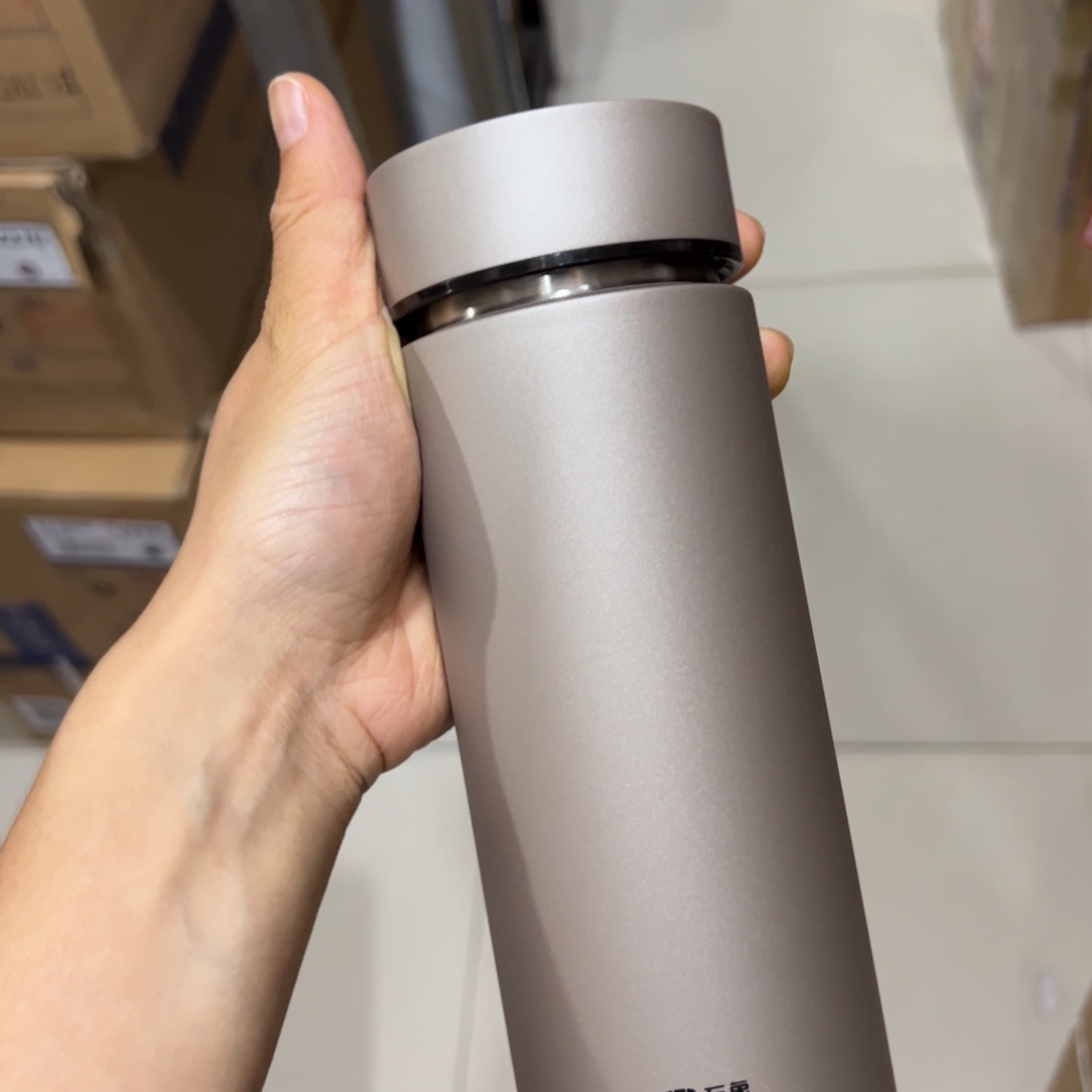 万象H933褐色304没有网480玻璃杯➕杯套