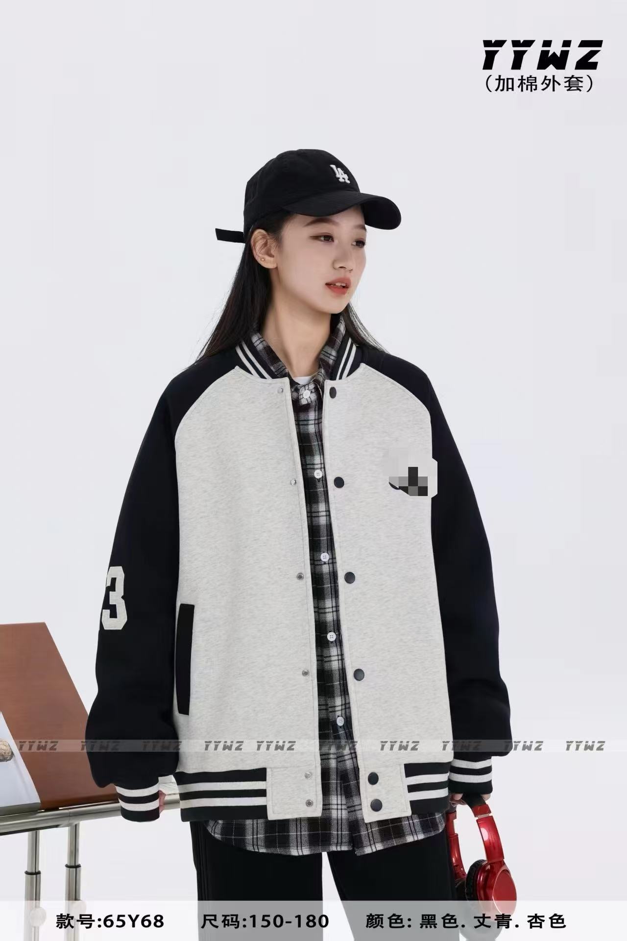 秋冬圆领冬季字母棒球服65Y68