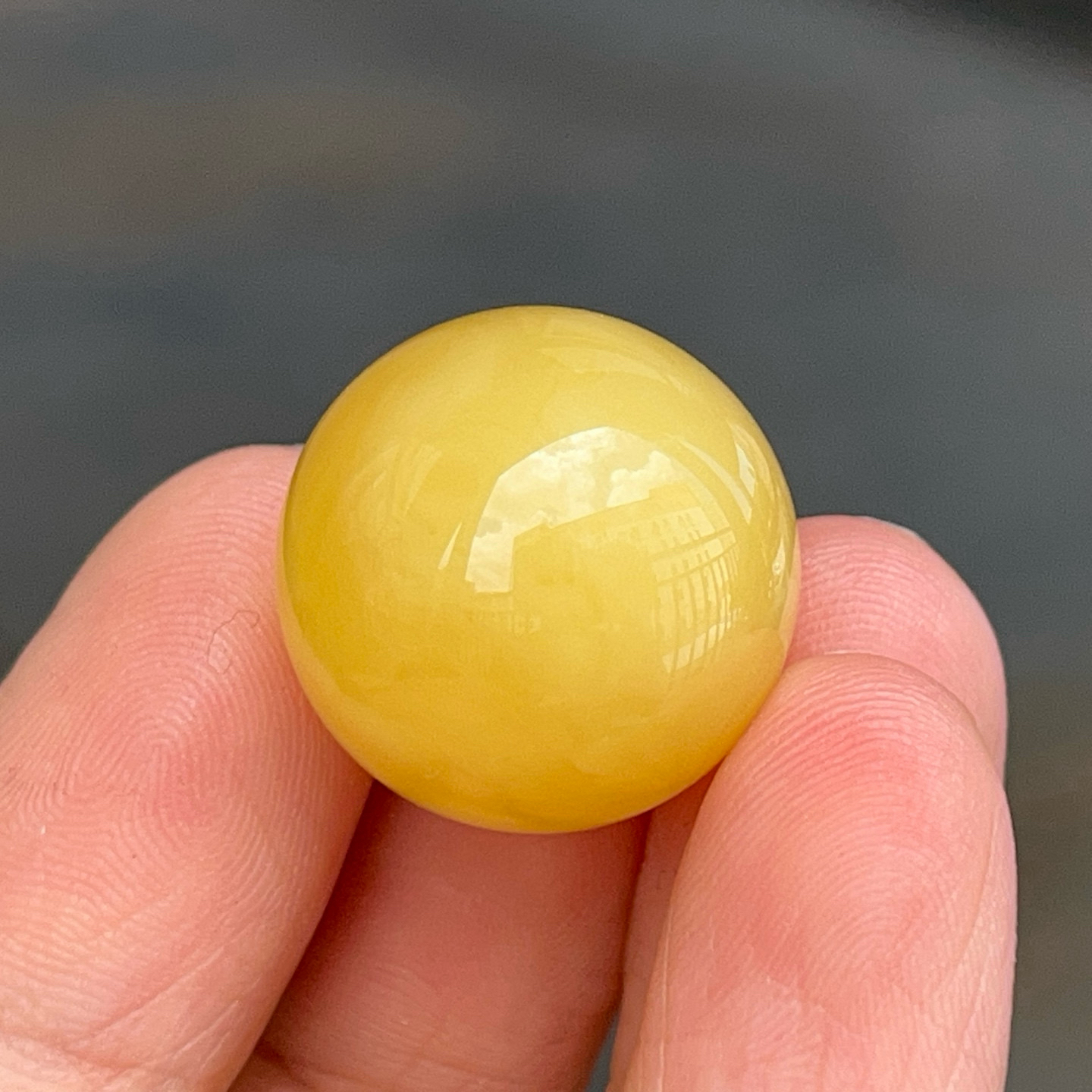 精美蜜蜡圆珠，18.7mm