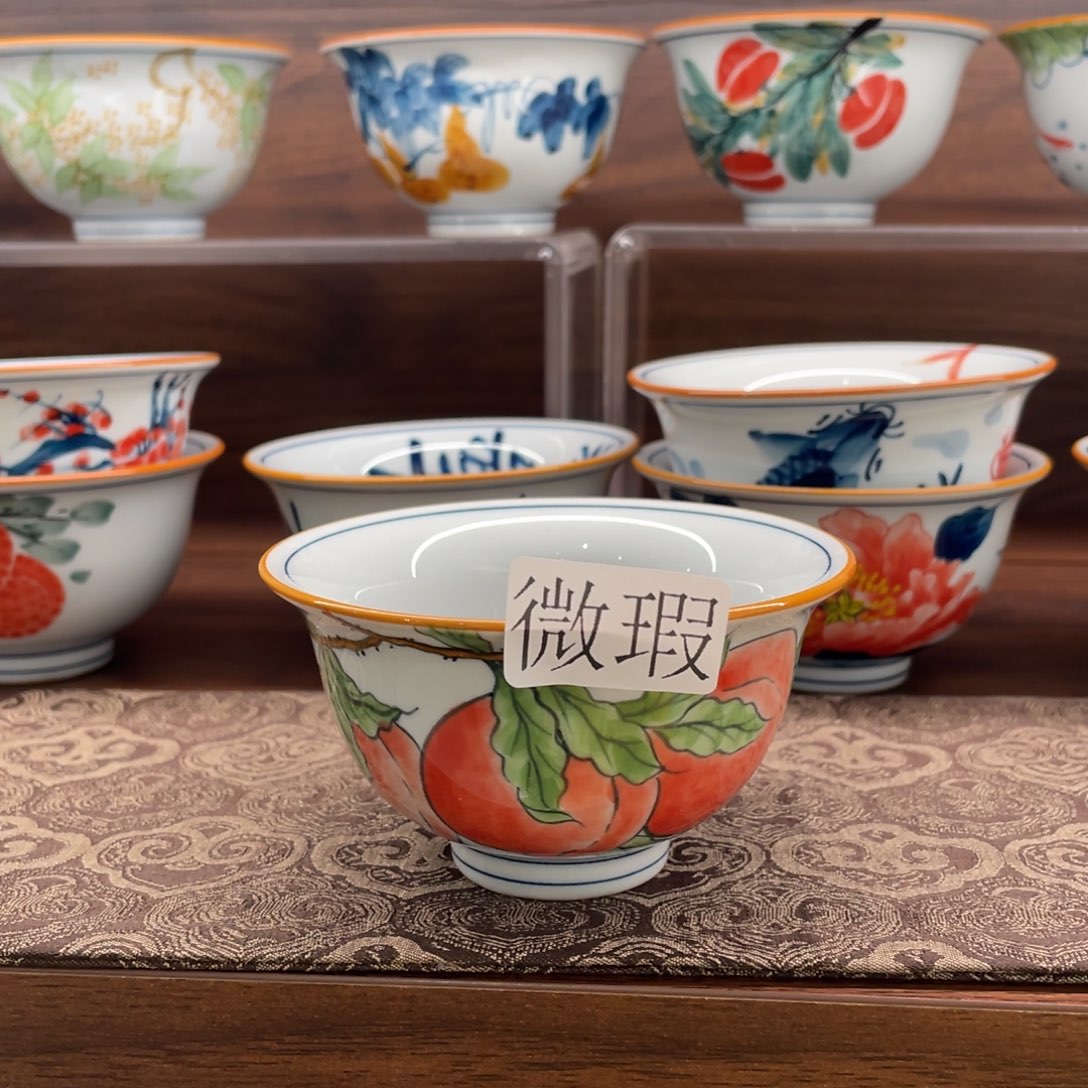 微瑕纯手绘釉下彩