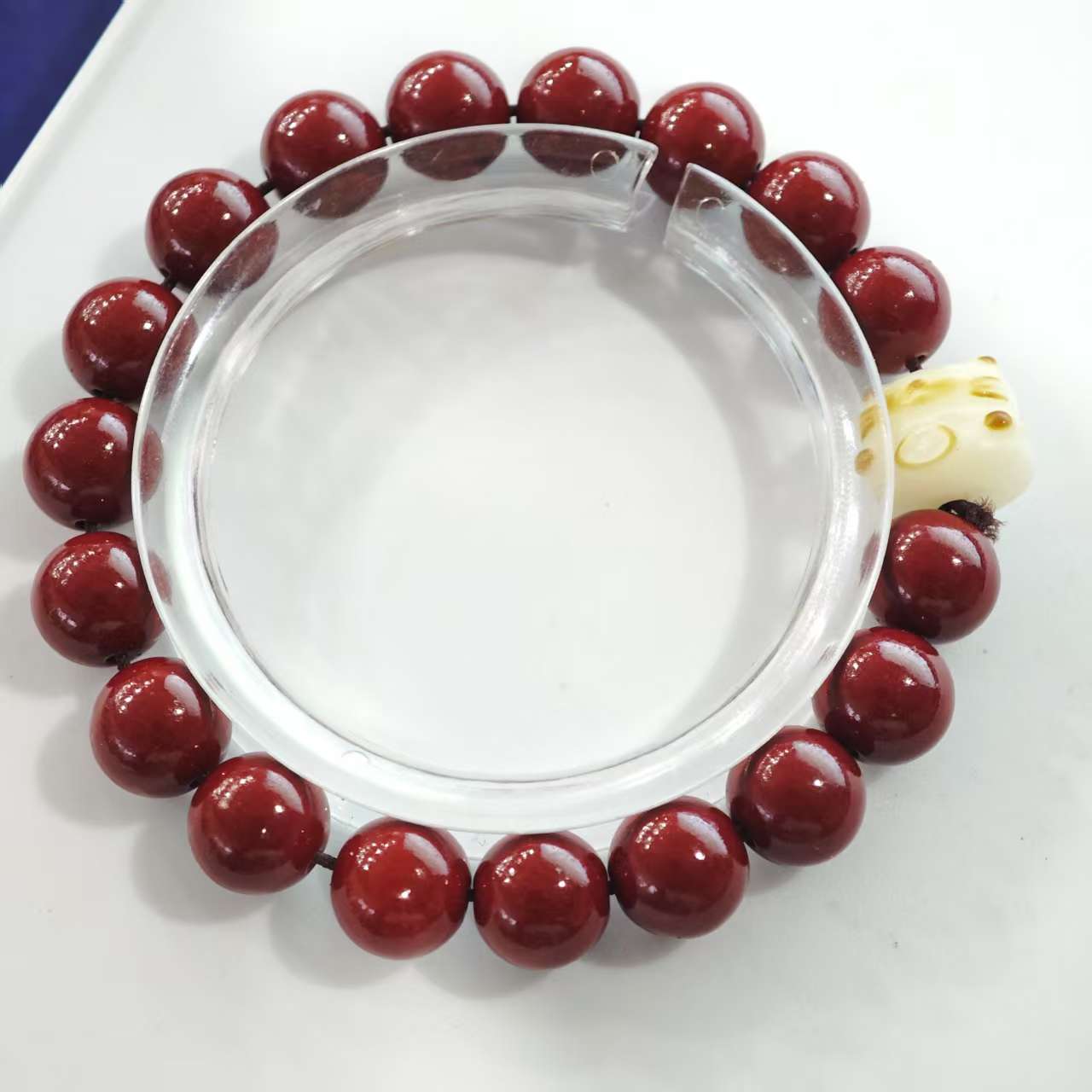 A6 辰砂1.0cm单圈手串人工合成