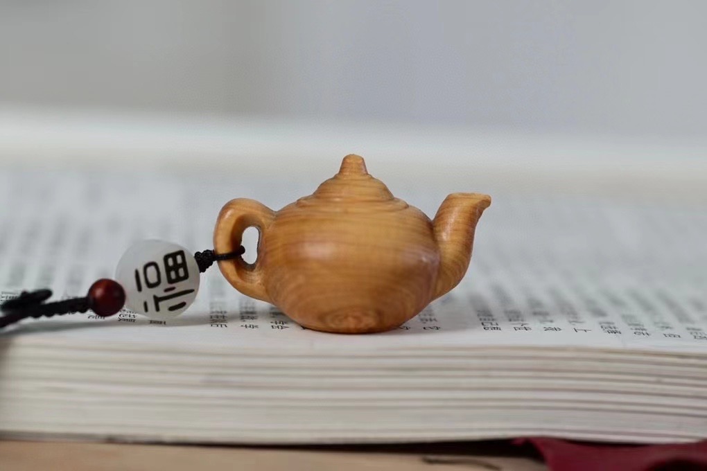 崖柏把把壶手把件挂件