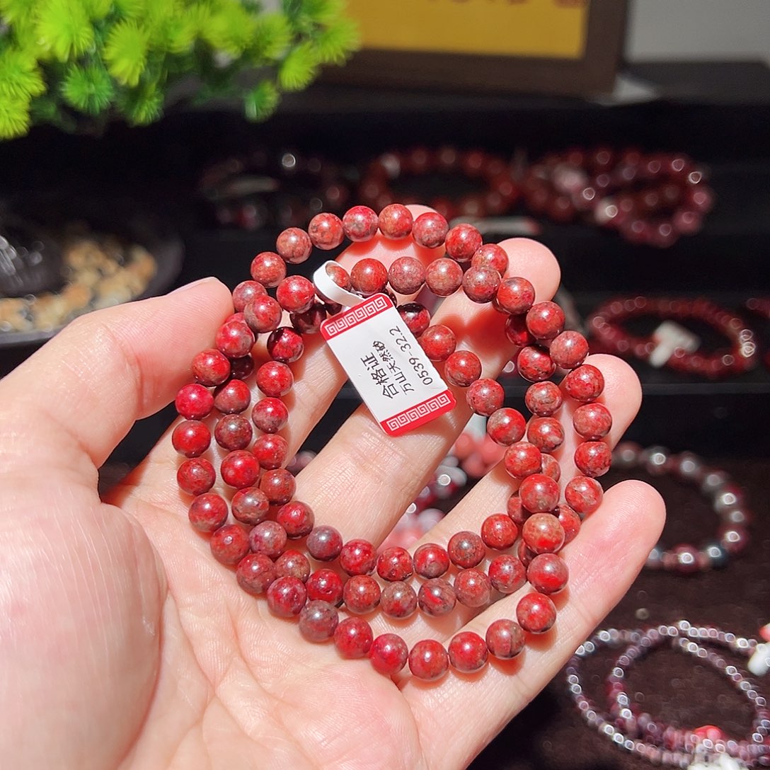 天然辰砂纯天然手串