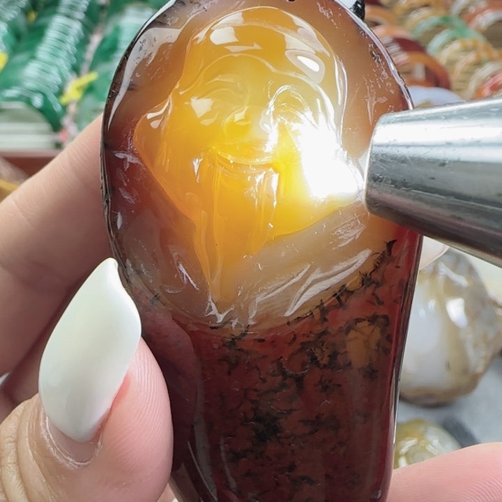 玛瑙/玉髓合金手把件