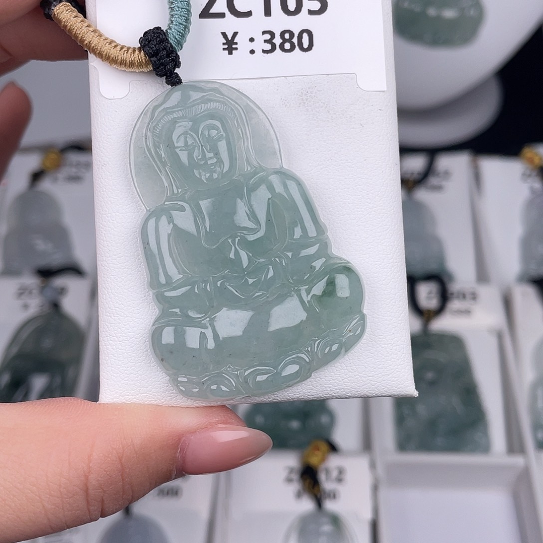 翡翠未镶嵌颈饰zc105