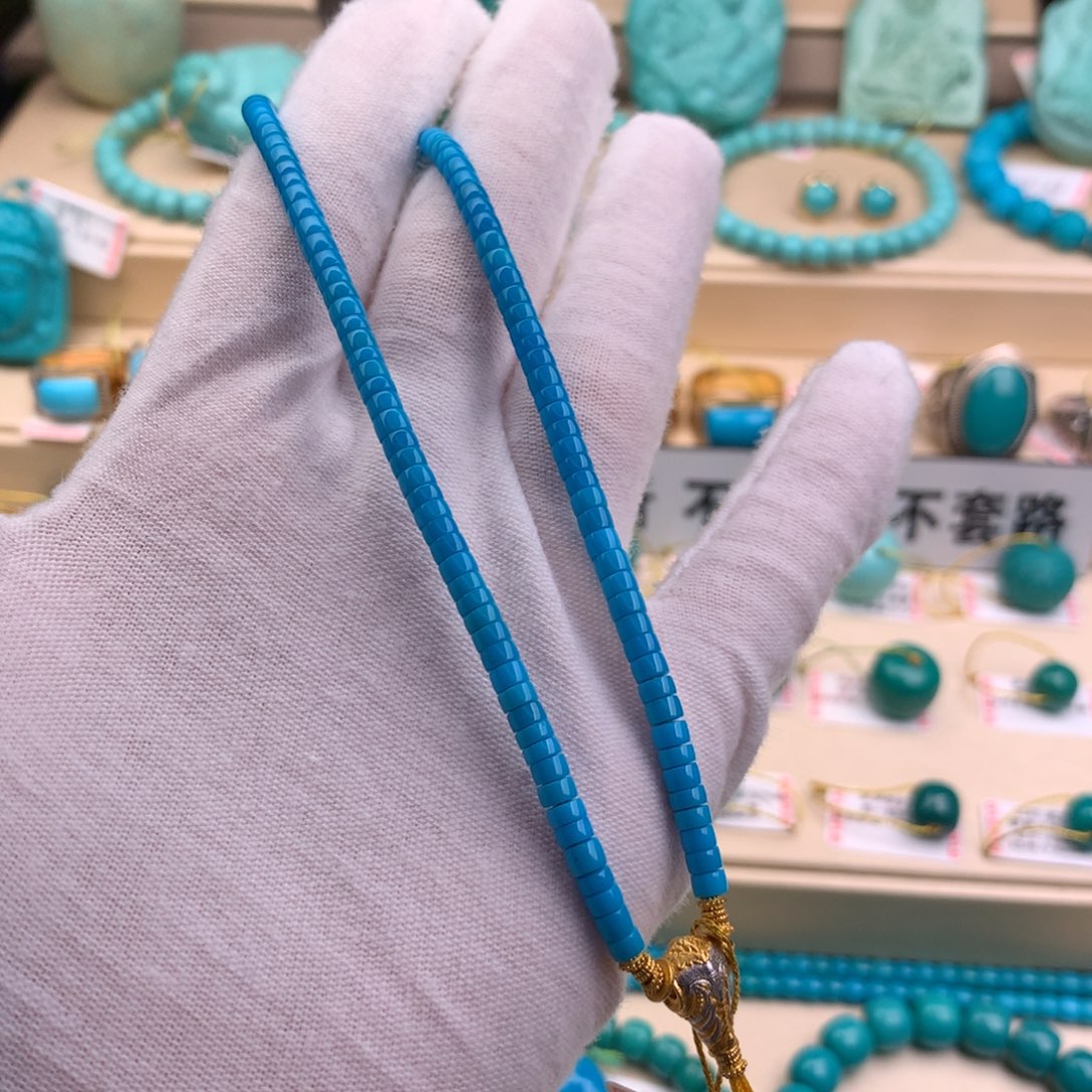 绿松石珠宝奇石18K金镶嵌