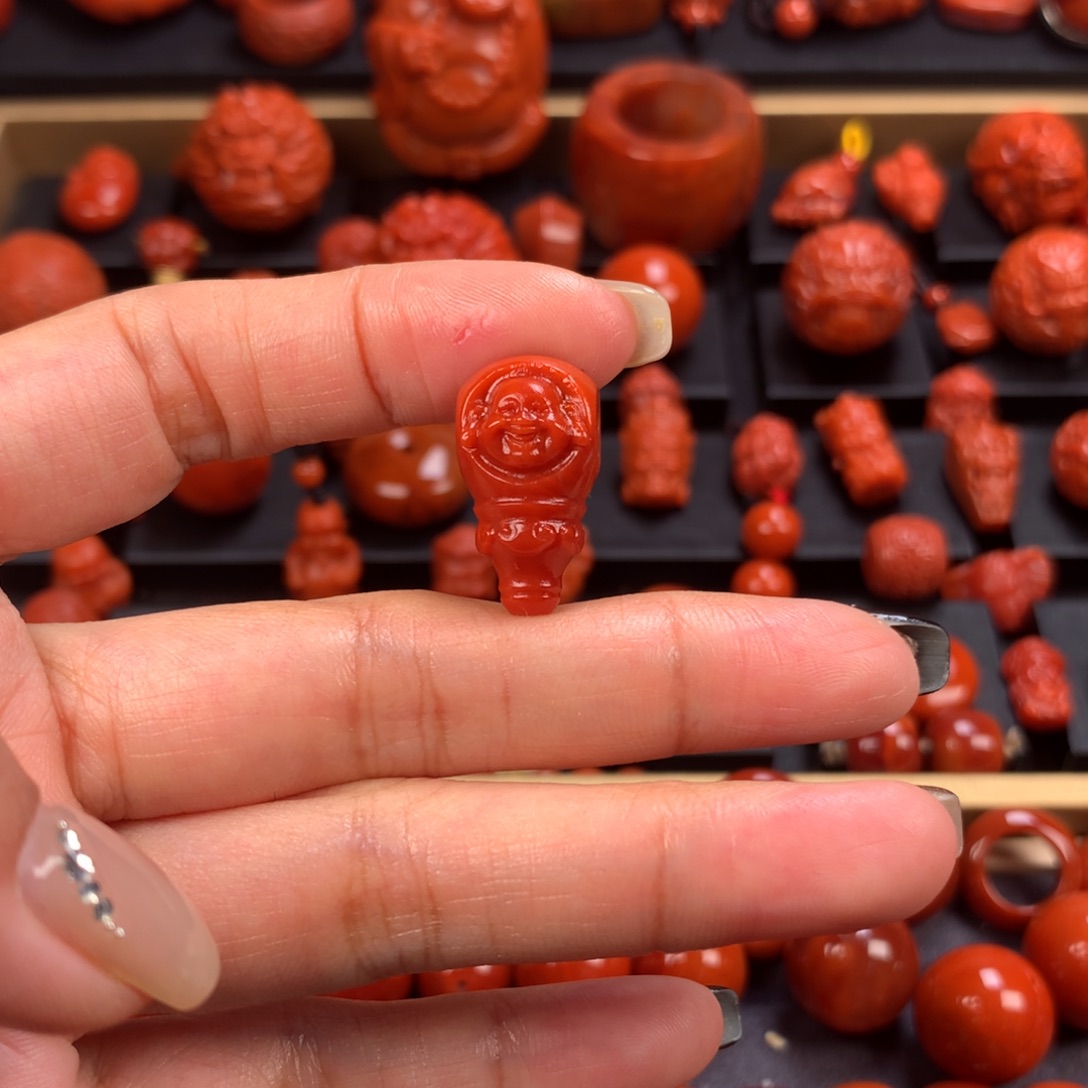 未镶嵌佛三通11.6mm南红玛瑙