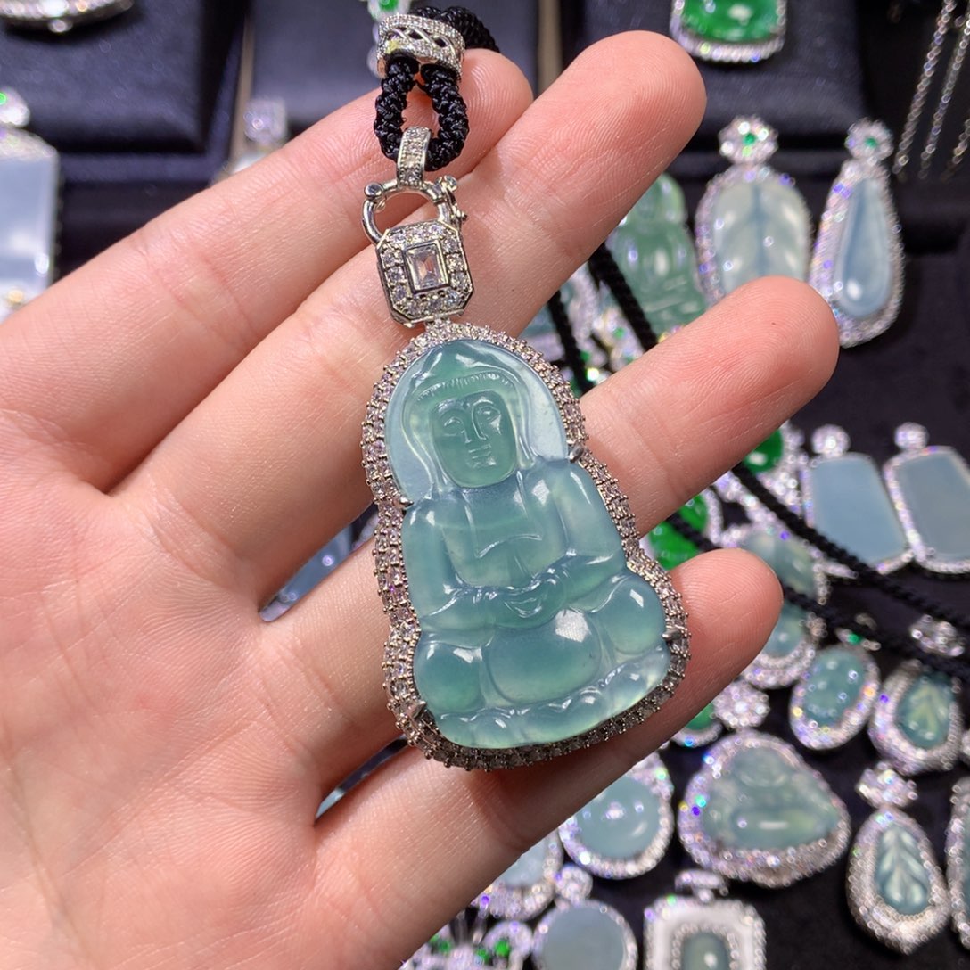 翡翠挂件未镶嵌A***贝877666666778766