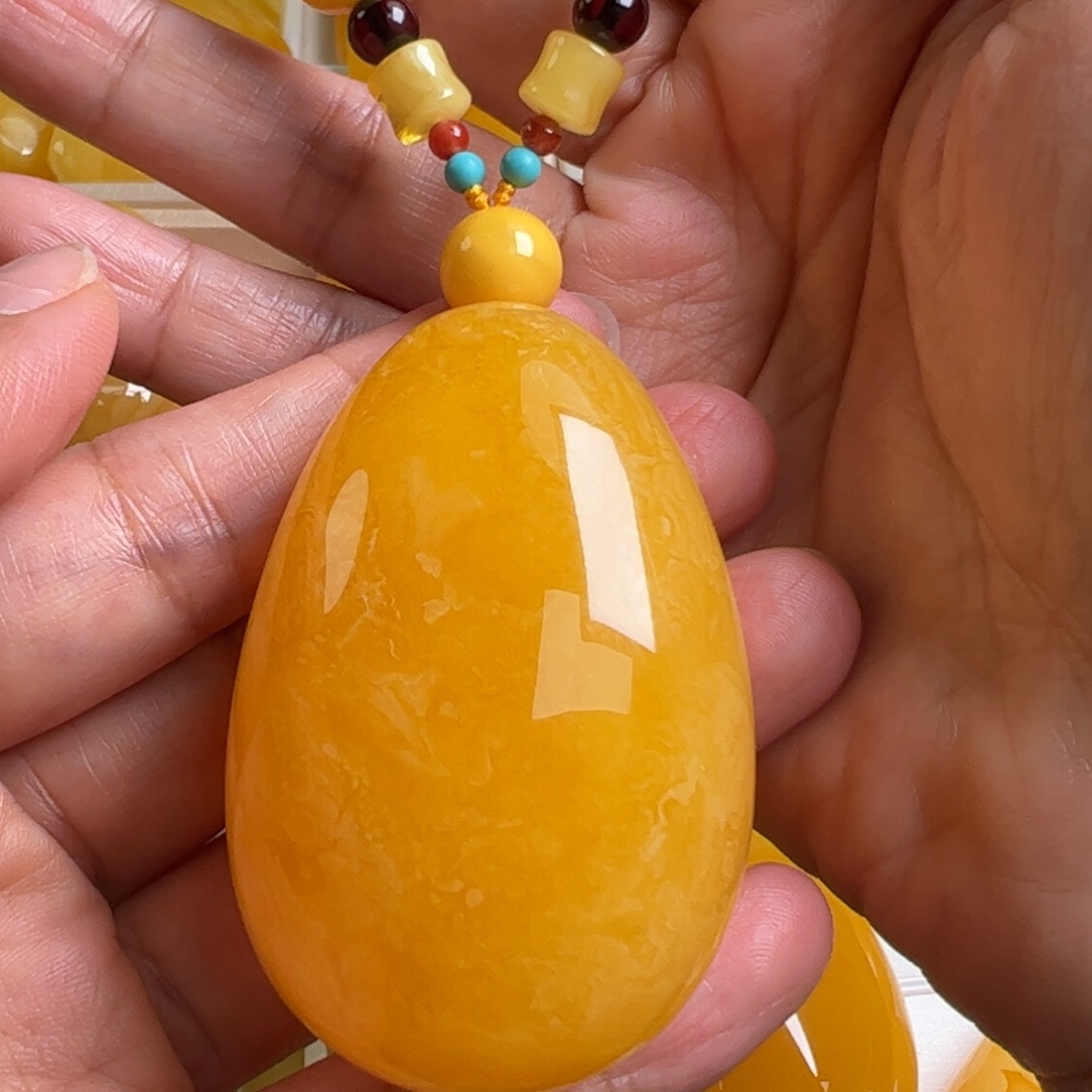 蜜蜡毛衣链未镶嵌无优化