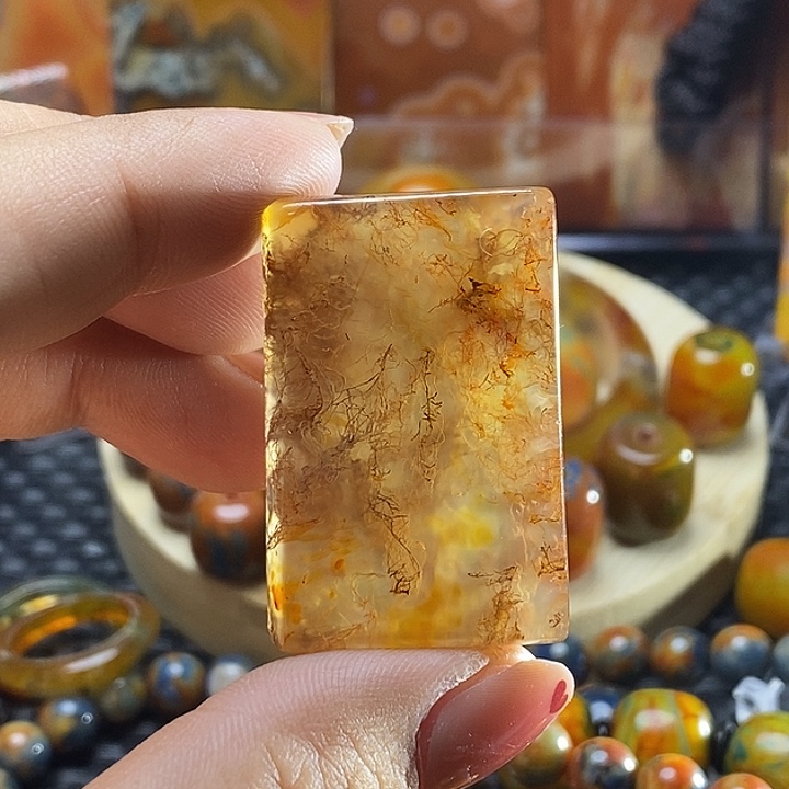 烧***饮玛瑙/玉髓未镶嵌颈饰