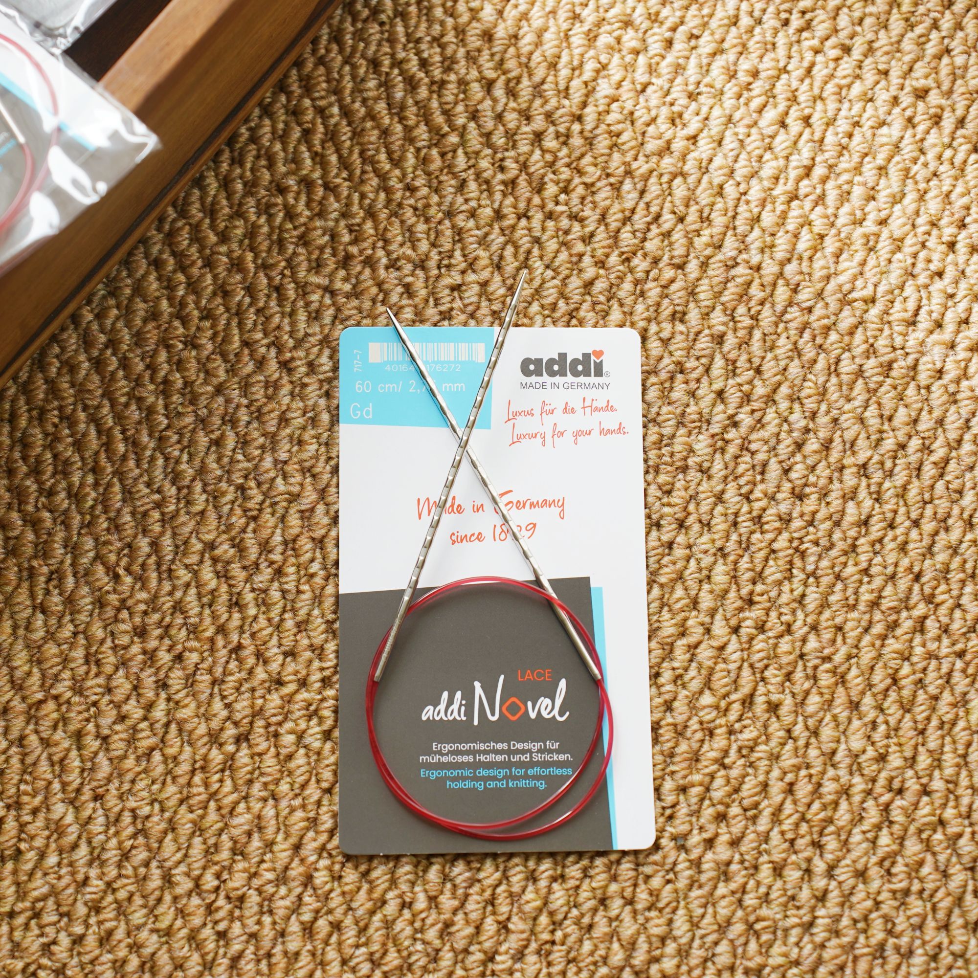 仅工具|德国addi717进口方针编织工具60cm金属环形针顺滑