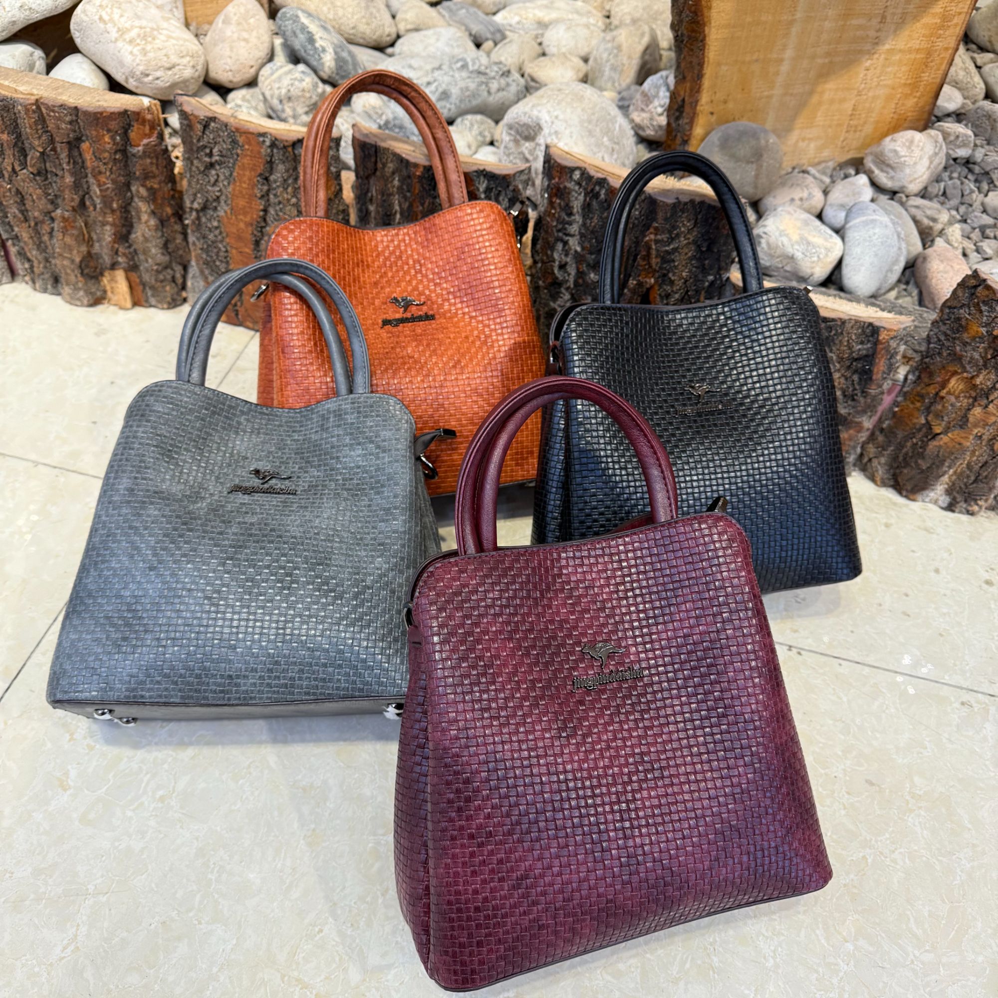 复古风手提多隔层简单大气女包高端百搭手提单肩斜跨包6752