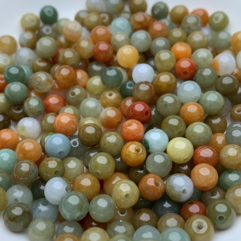 【闪购商品】翡翠手链未镶嵌卡6多宝鸳鸯珠50颗