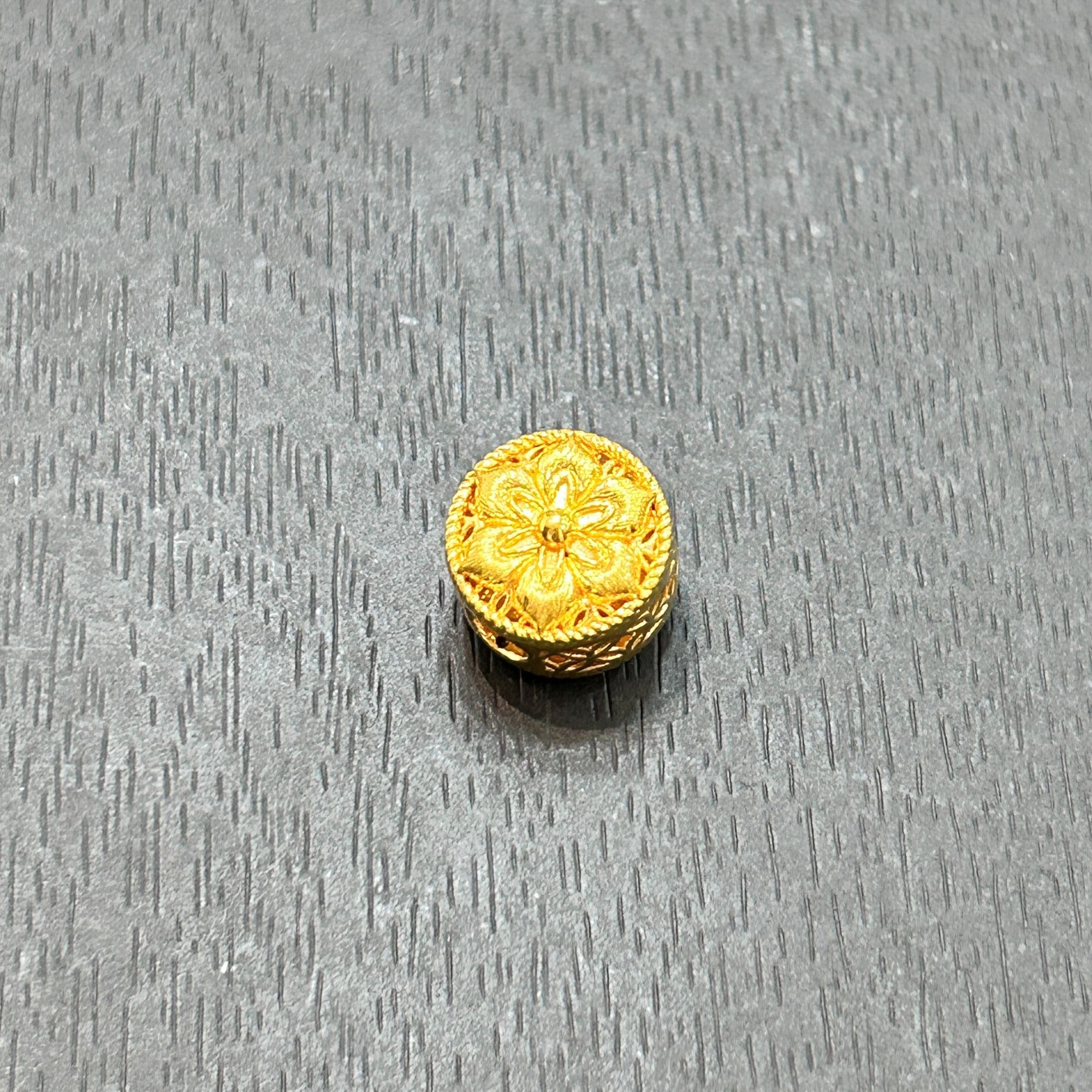 【木子专享】足金999投资金攒金樱花铜钱珠PJ997克重多退少补