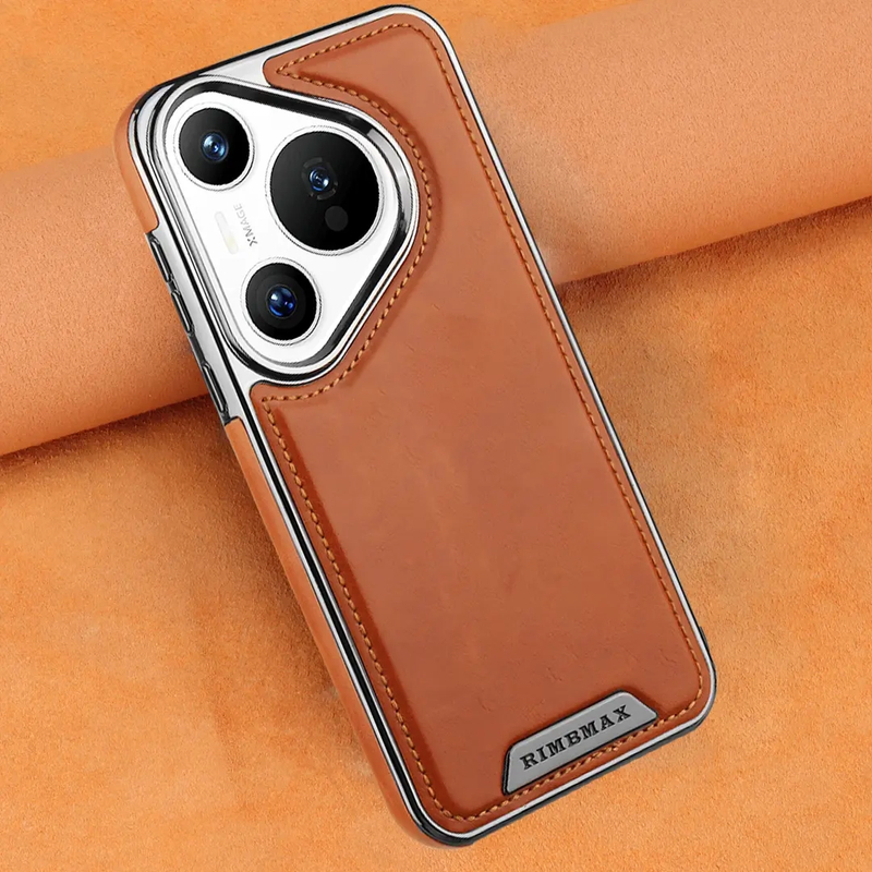 高档商务适用于华为Pura70Pro+皮质磁吸手机壳P70全包防摔mate70