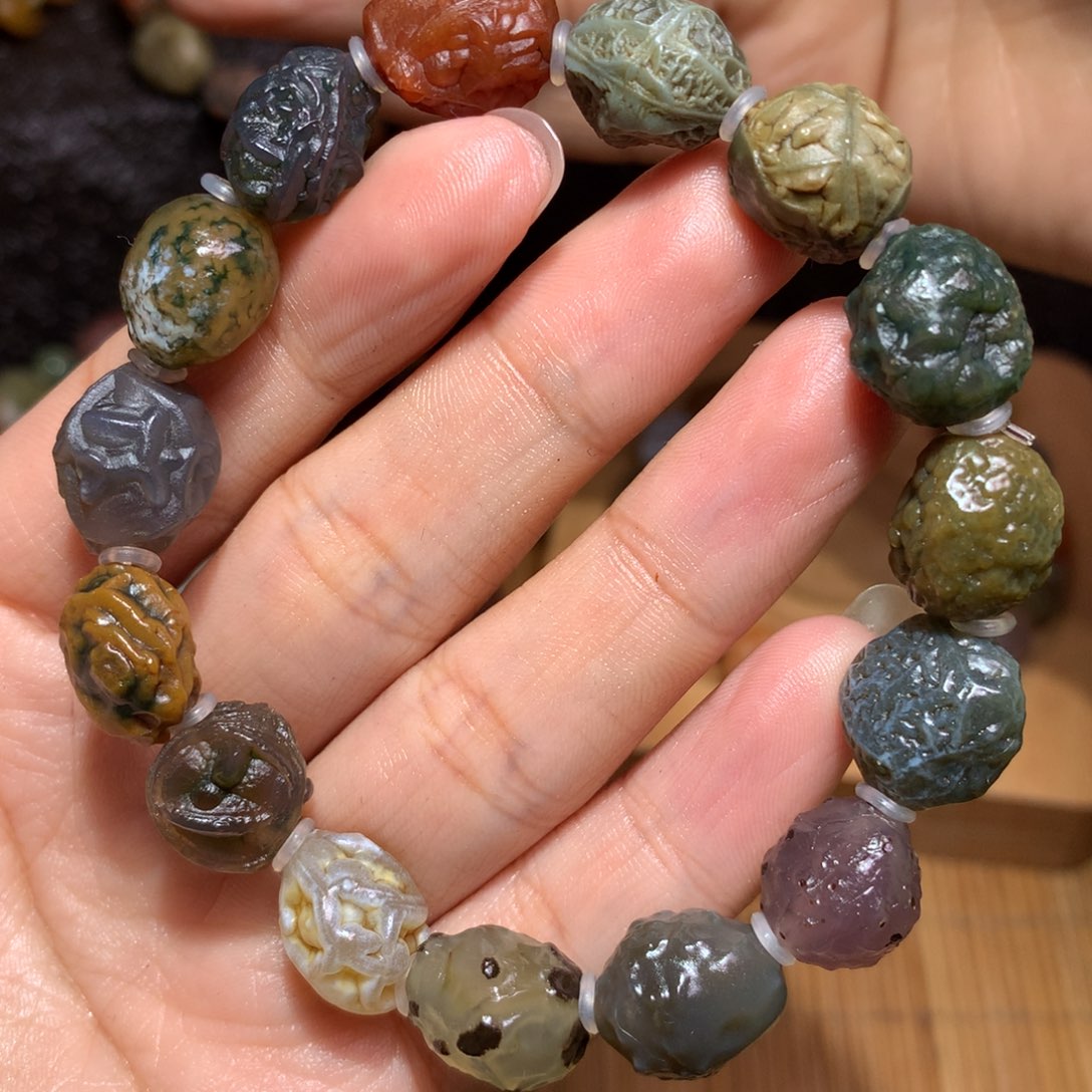 未镶嵌玛瑙/玉髓珠宝半成品