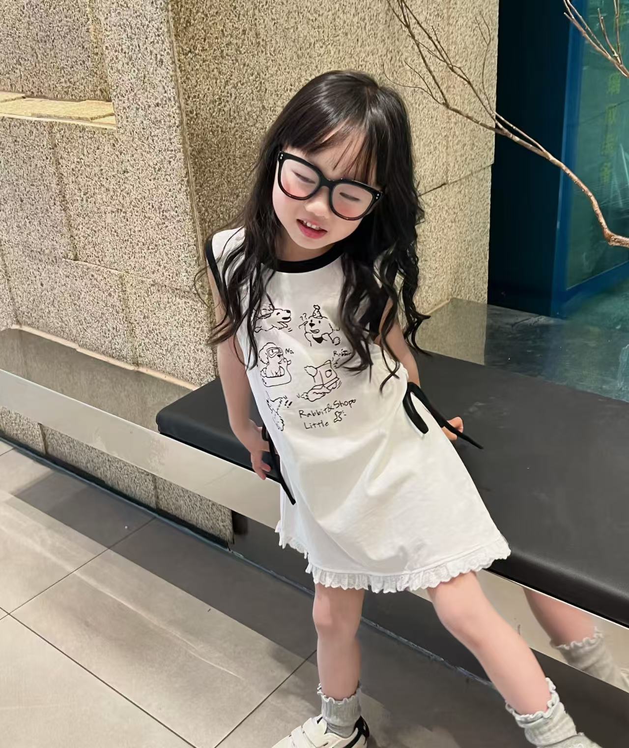 XZM-1614-儿童时尚百搭拼色马卡龙裙子（夏款）