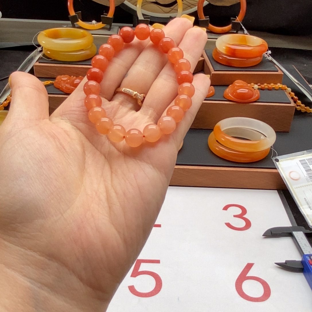 石英质玉（黄龙玉）未镶嵌手链