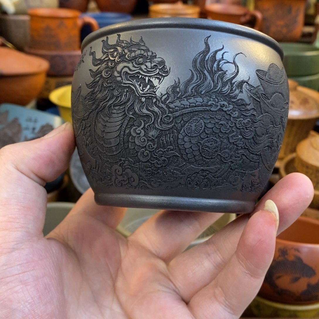 紫砂杯子宜兴全手工紫砂杯