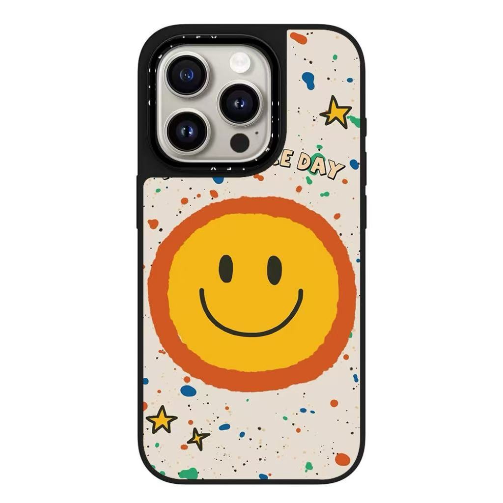 治愈笑脸GD同款雏菊KT猫防摔适用于苹果iPhone16pro/15pro手机壳