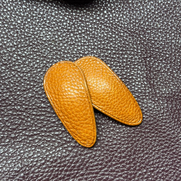 引心手工皮具小号水滴一对