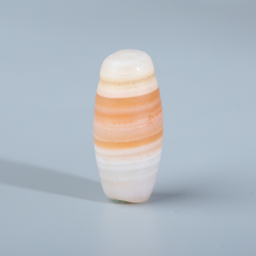 H13-232 三文鱼色缠丝玛瑙管珠 8.3*18.9mm