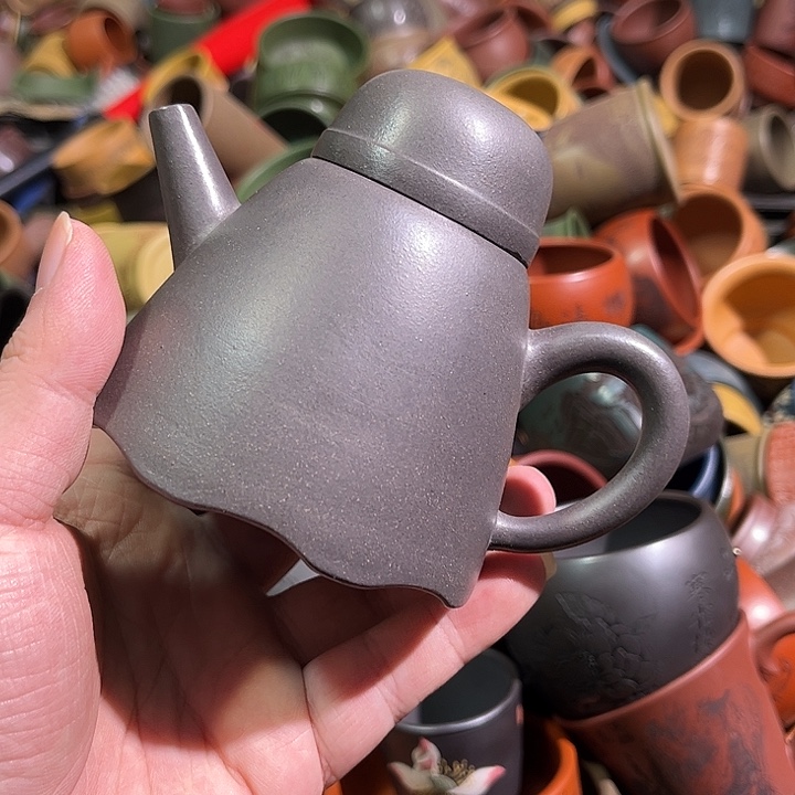 紫砂茶杯玥*全手工紫砂主人杯