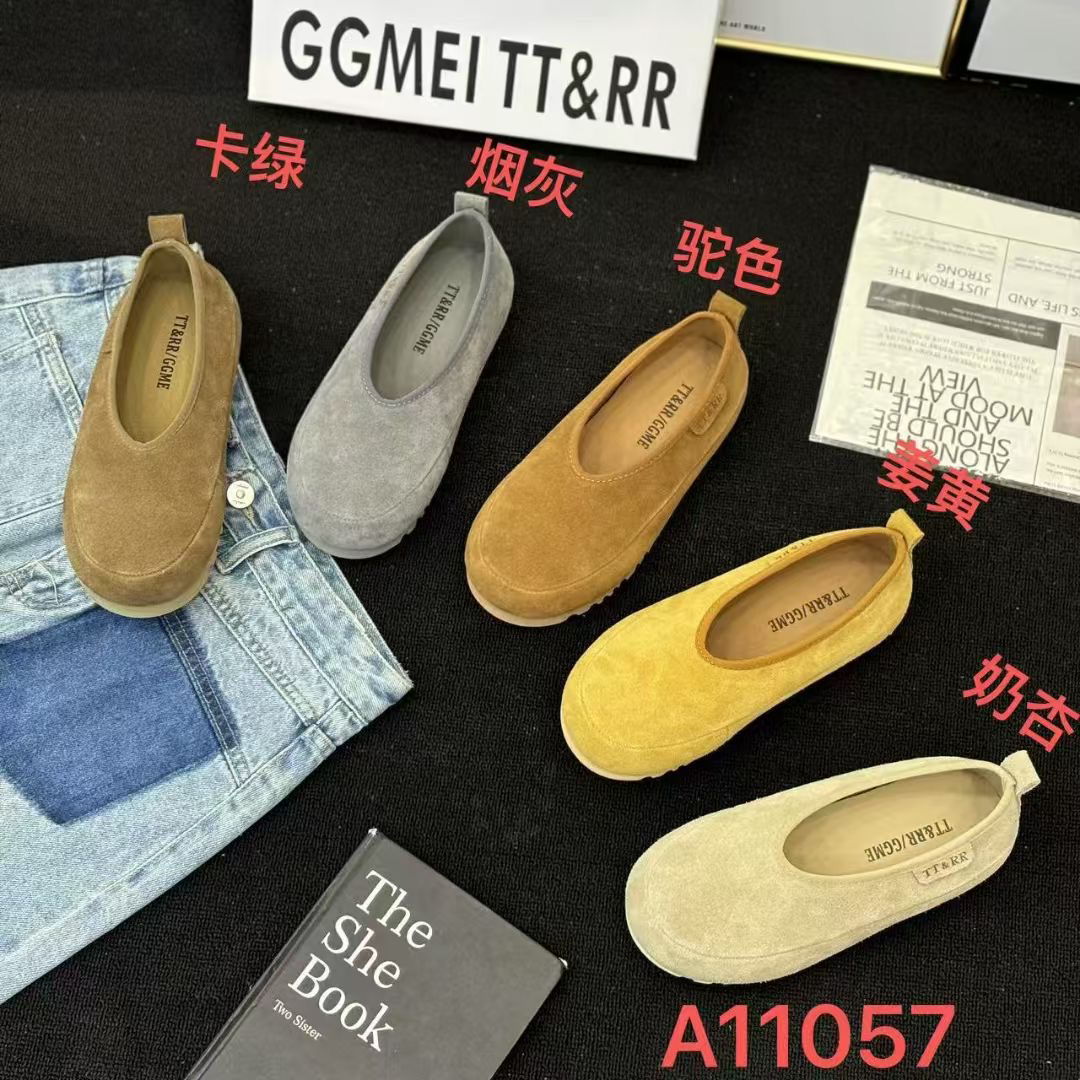超轻鞋底牛反绒皮舒适百搭夏季透气软底奶奶鞋