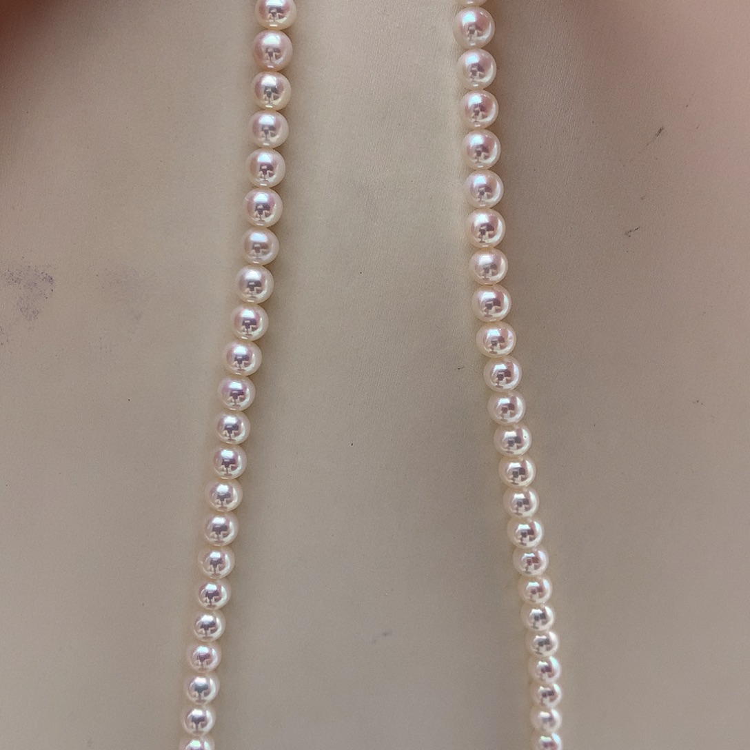 颈饰18K金镶嵌淡水珍珠4.5-5mm 极光