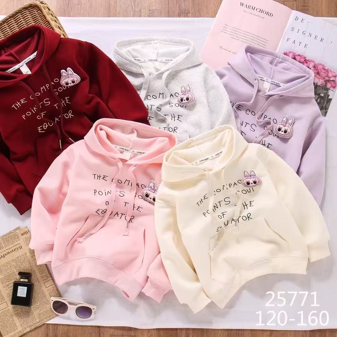 095秋季时尚春秋打底衫女童印花童装T恤圆领休闲长袖女