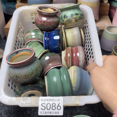 紫砂花盆微瑕086口径4.5左右