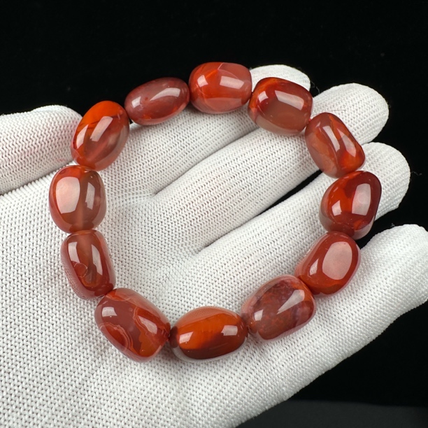 P2333天然南红 单圈约13.8 mm支持复检假一罚十